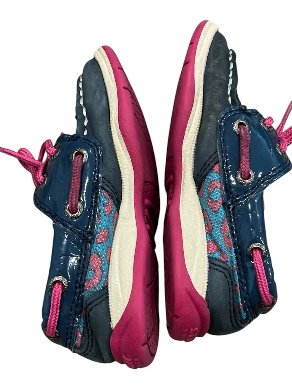 Sperry Top-Sider Toddler Girls Intrepid Jr Boat Shoes Navy Pink Size 6C